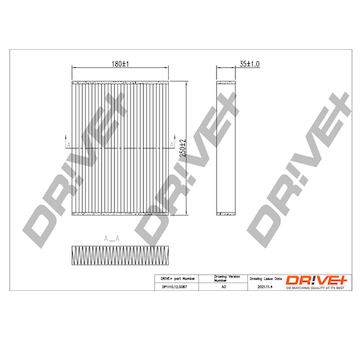 Filtr, vzduch v interiéru Dr!ve+ DP1110.12.0087