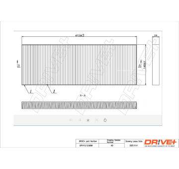 Filtr, vzduch v interiéru Dr!ve+ DP1110.12.0096