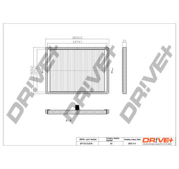 Filtr, vzduch v interiéru Dr!ve+ DP1110.12.0104