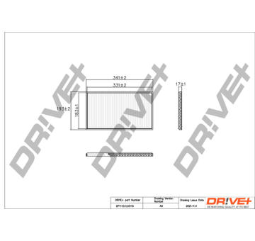Filtr, vzduch v interiéru Dr!ve+ DP1110.12.0116