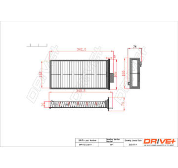 Filtr, vzduch v interiéru Dr!ve+ DP1110.12.0117