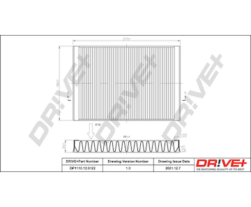 Filtr, vzduch v interiéru Dr!ve+ DP1110.12.0122