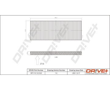 Filtr, vzduch v interiéru Dr!ve+ DP1110.12.0123