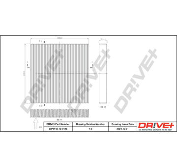 Filtr, vzduch v interiéru Dr!ve+ DP1110.12.0124