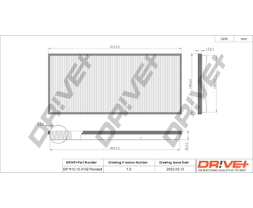 Filtr, vzduch v interiéru Dr!ve+ DP1110.12.0132