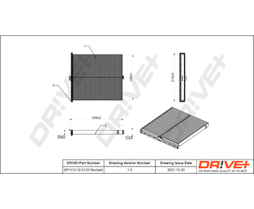 Filtr, vzduch v interiéru Dr!ve+ DP1110.12.0133