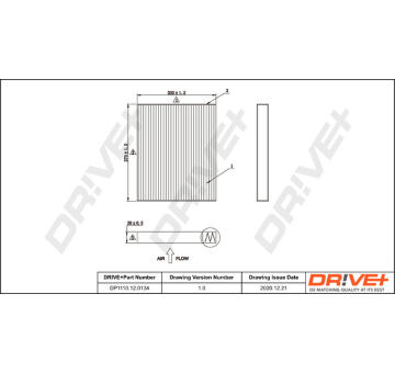 Filtr, vzduch v interiéru Dr!ve+ DP1110.12.0134