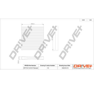 Filtr, vzduch v interiéru Dr!ve+ DP1110.12.0137