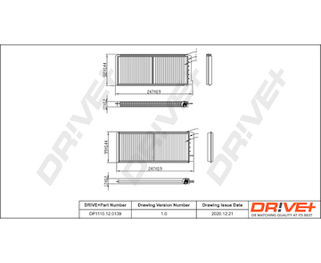 Filtr, vzduch v interiéru Dr!ve+ DP1110.12.0139