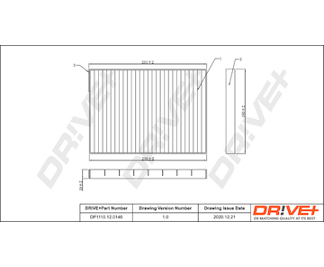 Filtr, vzduch v interiéru Dr!ve+ DP1110.12.0146