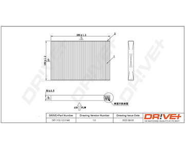 Filtr, vzduch v interiéru Dr!ve+ DP1110.12.0148