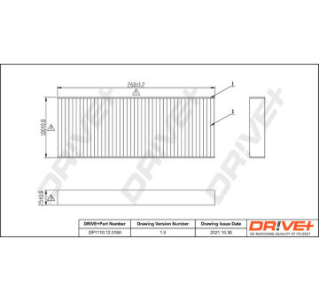 Filtr, vzduch v interiéru Dr!ve+ DP1110.12.0150