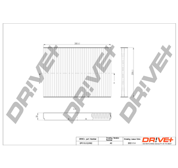 Filtr, vzduch v interiéru Dr!ve+ DP1110.12.0162