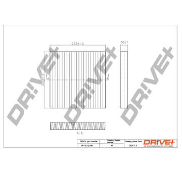 Filtr, vzduch v interiéru Dr!ve+ DP1110.12.0163