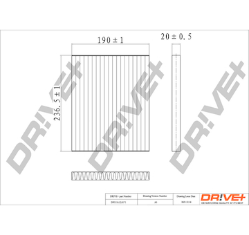 Filtr, vzduch v interiéru Dr!ve+ DP1110.12.0171