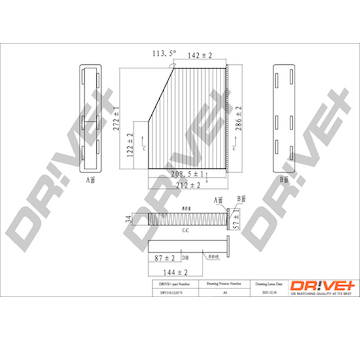 Filtr, vzduch v interiéru Dr!ve+ DP1110.12.0175