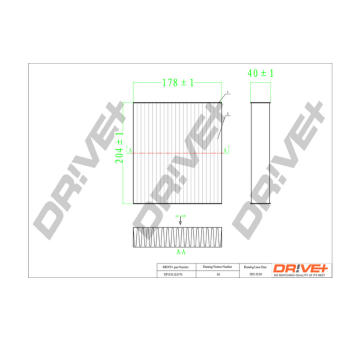 Filtr, vzduch v interiéru Dr!ve+ DP1110.12.0176