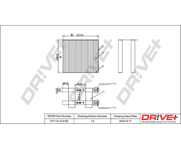 Filtr, vzduch v interiéru Dr!ve+ DP1110.12.0184