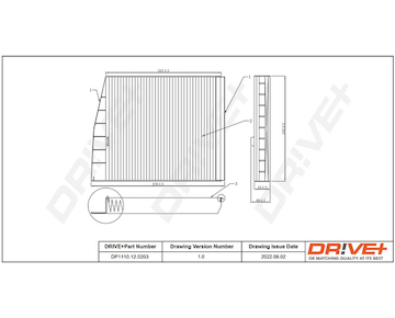 Filtr, vzduch v interiéru Dr!ve+ DP1110.12.0203