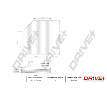 Filtr, vzduch v interiéru Dr!ve+ DP1110.12.0220