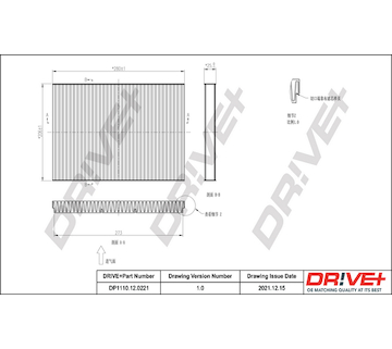 Filtr, vzduch v interiéru Dr!ve+ DP1110.12.0221