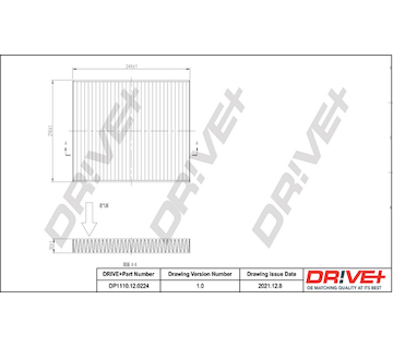 Filtr, vzduch v interiéru Dr!ve+ DP1110.12.0224