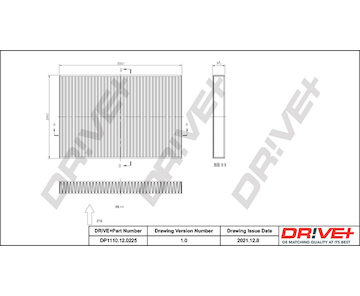 Filtr, vzduch v interiéru Dr!ve+ DP1110.12.0225