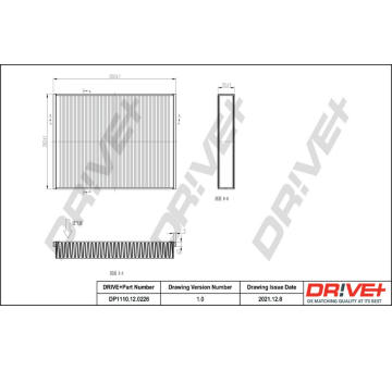 Filtr, vzduch v interiéru Dr!ve+ DP1110.12.0226