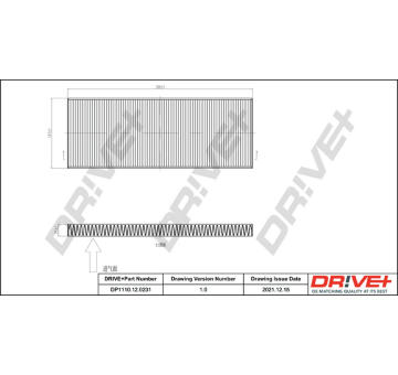 Filtr, vzduch v interiéru Dr!ve+ DP1110.12.0231