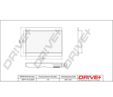 Filtr, vzduch v interiéru Dr!ve+ DP1110.12.0233