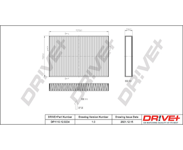 Filtr, vzduch v interiéru Dr!ve+ DP1110.12.0234