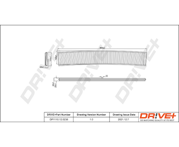 Filtr, vzduch v interiéru Dr!ve+ DP1110.12.0238