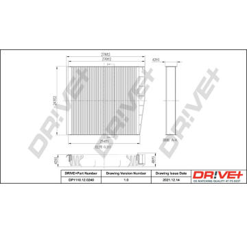 Filtr, vzduch v interiéru Dr!ve+ DP1110.12.0240
