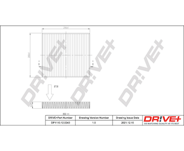 Filtr, vzduch v interiéru Dr!ve+ DP1110.12.0243