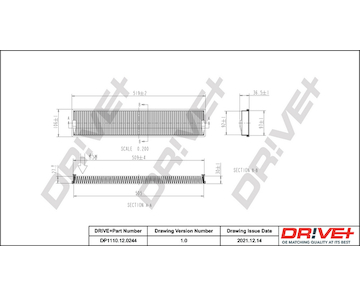 Filtr, vzduch v interiéru Dr!ve+ DP1110.12.0244