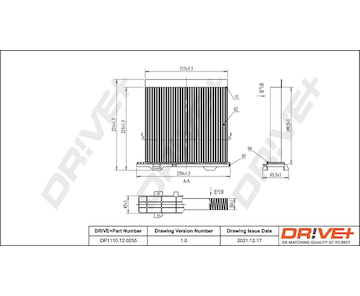 Filtr, vzduch v interiéru Dr!ve+ DP1110.12.0255