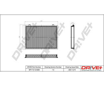 Filtr, vzduch v interiéru Dr!ve+ DP1110.12.0259