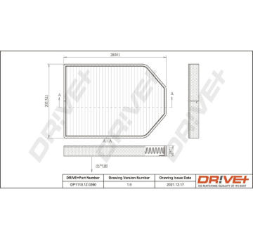Filtr, vzduch v interiéru Dr!ve+ DP1110.12.0260