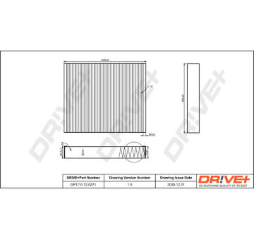 Filtr, vzduch v interiéru Dr!ve+ DP1110.12.0271