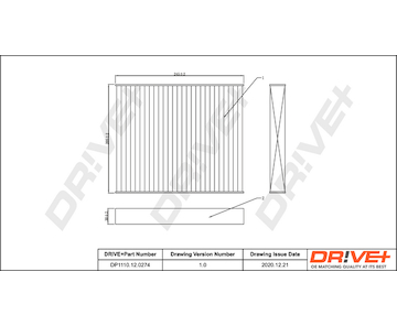 Filtr, vzduch v interiéru Dr!ve+ DP1110.12.0274