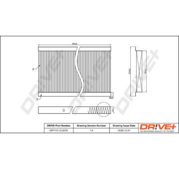 Filtr, vzduch v interiéru Dr!ve+ DP1110.12.0276