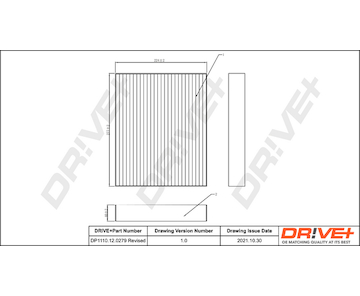 Filtr, vzduch v interiéru Dr!ve+ DP1110.12.0279