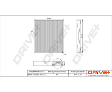 Filtr, vzduch v interiéru Dr!ve+ DP1110.12.0287