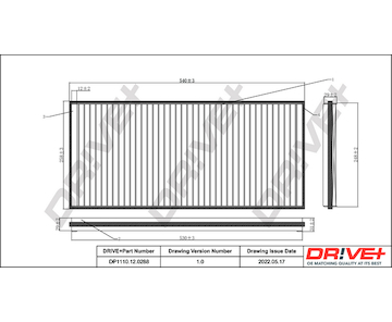 Filtr, vzduch v interiéru Dr!ve+ DP1110.12.0288