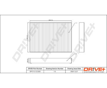 Filtr, vzduch v interiéru Dr!ve+ DP1110.12.0293