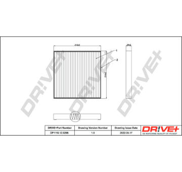 Filtr, vzduch v interiéru Dr!ve+ DP1110.12.0298