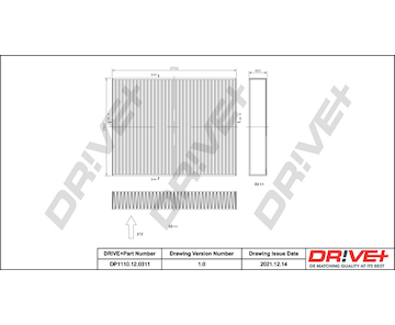 Filtr, vzduch v interiéru Dr!ve+ DP1110.12.0311