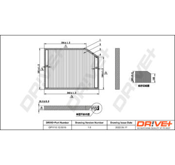 Filtr, vzduch v interiéru Dr!ve+ DP1110.12.0315
