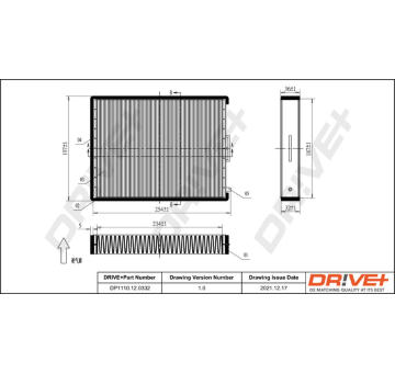 Filtr, vzduch v interiéru Dr!ve+ DP1110.12.0332