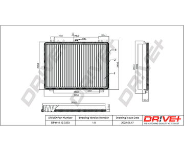 Filtr, vzduch v interiéru Dr!ve+ DP1110.12.0333